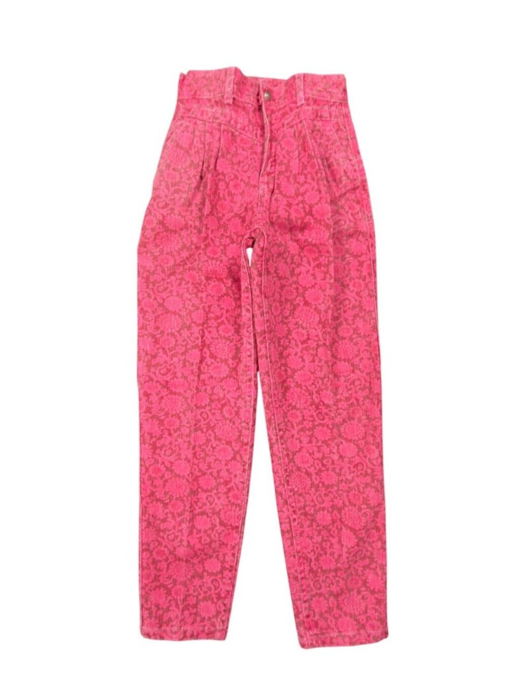 Lee Floral Pants Girls 12 Reg Pink Cotton Vintage 80s 90s NWT Made USA